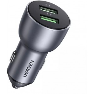 Ugreen 2x USB 36W Quick Charge SCP FCP AFC car charger gray (CD213 10144)