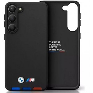BMW Case BMHCSA5422PTDK for Galaxy A54 black/black Leather Stamp Tricolor