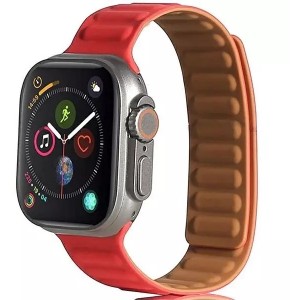 Beline pasek Apple Watch Magnetic 42/44/45/49mm czerwony /red