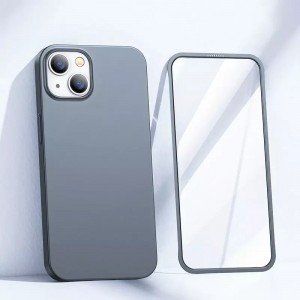 Joyroom 360 Full Case Cover for iPhone 13 Back and Front Case Tempered Glass Gray (JR-BP927 tarnish)