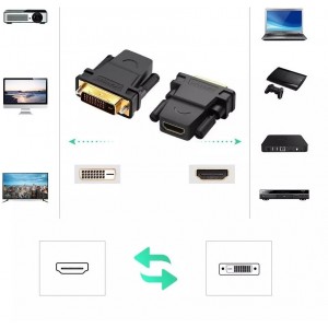 Ugreen HDMI Adapter (female) - DVI 24 1 (male) FHD 60 Hz black (20124)