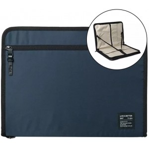Ringke Smart Zip Pouch universal case for laptop tablet (up to 13'') stand organizer bag navy blue