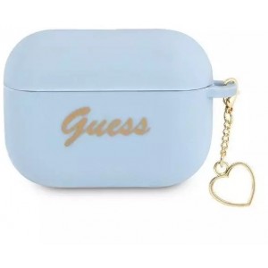 Guess GUAPLSCHSB AirPods Pro cover niebieski/blue Silicone Charm Collection