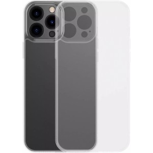 Baseus Frosted Glass Case Cover for iPhone 13 Pro Max Hard Case with Gel Frame Transparent (ARWS000802)