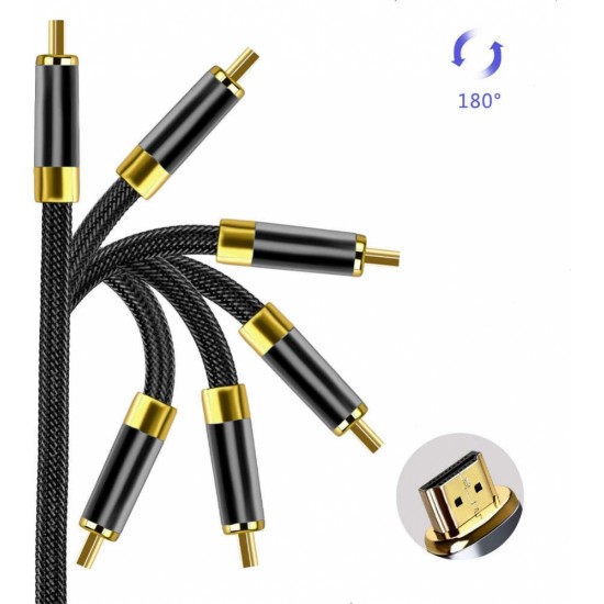 Producenttymczasowy 3m cable HDMI-HDMI 2.1 8K 60Hz 4K 120Hz cable for transmission of image and sound Premium HQ
