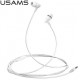 Usams Stereo headphones EP-37 3.5 mm white/white HSEP3702