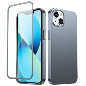 Joyroom 360 Full Case Cover for iPhone 13 Back and Front Case Tempered Glass Gray (JR-BP927 tarnish)