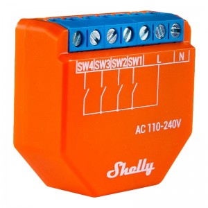 Shelly Wi-Fi Controller Shelly PLUS I4, 4 inputs