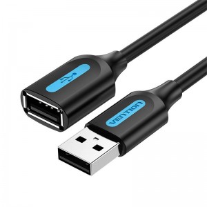 Vention USB 2.0 male to female extension cable Vention CBIBH 2m Black PVC