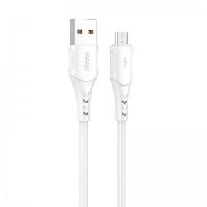 Vipfan USB to Micro USB cable Vipfan Colorful X12, 3A, 1m (white)