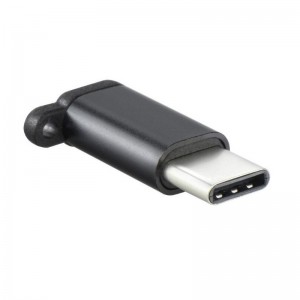 Takeme Lādētāja vada Adapteris no Micro USB (ligzda) uz USB-C (Type-C) spraudnis Melns (OEM)