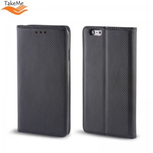 Takeme Чехол-книжка с магнетической фиксацией без клипсы Samsung Galaxy Note10 (N970F) Черный