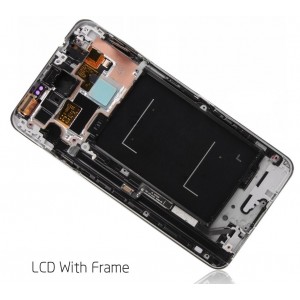 Samsung LCD ekrāns priekš Samsung Galaxy Note 3 N9005 (LTE) ar sensoru un rāmi balts