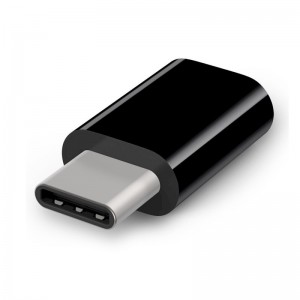 Takeme Адаптер переходник зарядного кабеля с Micro USB (гнездо) на USB-C (Type-C) коннектор Черный (OEM)