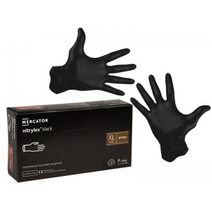 PRL Rękawiczki nitrylowe czarne XL 100sztuk