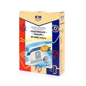 K&M Oдноразовые мешки для пылесосов ELECTROLUX-PHILIPS S-BAG (4шт)