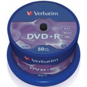Verbatim Matricas DVD+R AZO  4.7GB 16x 50 Pack Spindle