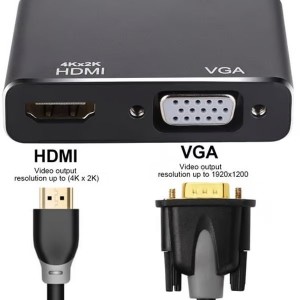 Roger DisplayPort uz HDMI + VGA Adapteris v1.4 / 4K@30Hz