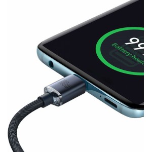 Baseus Crystal Shine USB-C Type C to USB-C Type C Fast Charging Cable PD 100W 3A 2m Black