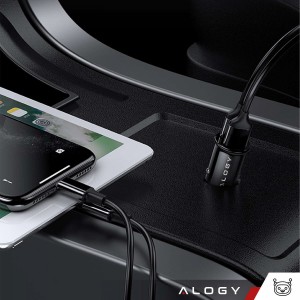 Alogy Car charger 4x USB QC 3.0 USB C PD 20W LED fast powerful 250W for Alogy Car phone black