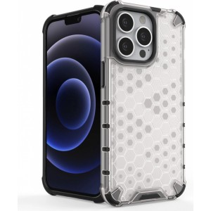 Hurtel Honeycomb Case armor cover with TPU Bumper for iPhone 13 Pro transparent (universal)