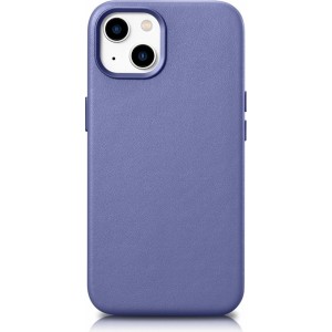 Icarer Case Leather Case Cover for iPhone 14 Light Purple (WMI14220705-LP) (MagSafe Compatible) (universal)