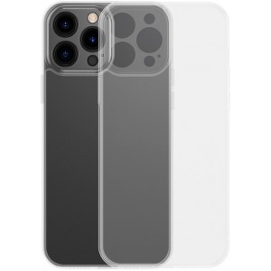 Baseus Frosted Glass Case Cover for iPhone 13 Pro Max Hard Cover with Gel Frame Transparent (ARWS000202) (universal)