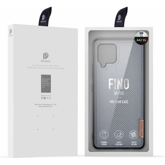 Dux Ducis Fino case covered with nylon material for Samsung Galaxy A42 5G gray (universal)