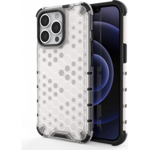 Hurtel Honeycomb Case armor cover with TPU Bumper for iPhone 13 Pro transparent (universal)