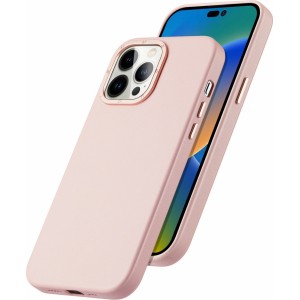 Dux Ducis Grit Leather Case for iPhone 14 Pro Elegant Faux Leather Cover (MagSafe Compatible) Pink (universal)