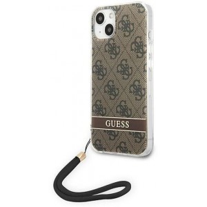 Guess GUOHCP14MH4STW iPhone 14 Plus 6.7 "brown / brown hardcase 4G Print Strap (universal)