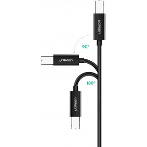 Ugreen US241 USB-C 2.0 - USB-B cable 1 m - black (universal)