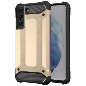 Hurtel Hybrid Armor Case Tough Rugged Cover for Samsung Galaxy S21 FE gold (universal)