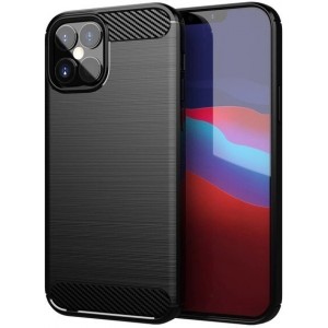 Hurtel Carbon Case Flexible Cover TPU Case for iPhone 12 mini black (universal)