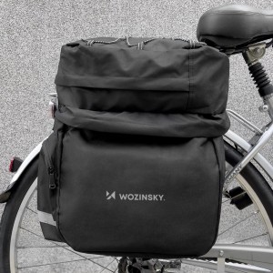 Wozinsky spacious bike bag 60 l for the trunk (rain cover included) black (WBB13BK) (universal)