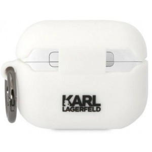 Karl Lagerfeld KLACAPSILKCW AirPods Pro cover white/white Silicone Karl & Choupette (universal)