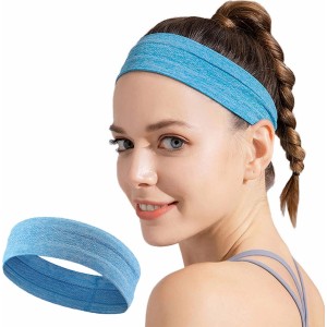 Hurtel Elastic fabric headband for running fitness blue (universal)