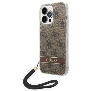 Guess GUOHCP14XH4STW iPhone 14 Pro Max 6.7 "brown / brown hardcase 4G Print Strap (universal)
