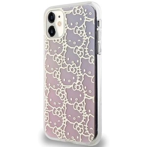 Hello Kitty IML Gradient Electrop Crowded Kitty Head Case for iPhone 11 / Xr - Pink (universal)