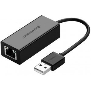 Ugreen external network adapter RJ45 - USB 2.0 100 Mbps Ethernet black (CR110 20254) (universal)