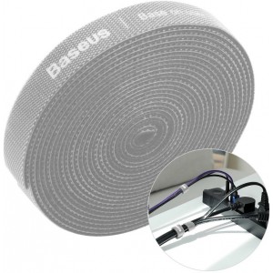 Baseus Rainbow Circle hook and loop Straps - Velcro tape Velcro cable organizer 3m gray (ACMGT-F0G) (universal)