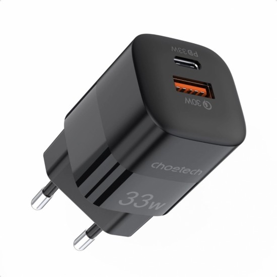 Choetech Fast USB Wall Charger USB Type C PD QC 33W black (PD5006) (universal)