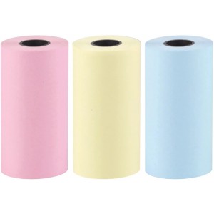 Hurtel Set of colorful paper rolls for the HURC9 cat mini thermal printer - 3 pcs. (universal)