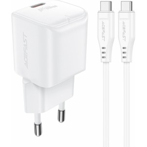 Acefast A77 Mini PD 30W GaN wall charger + USB-C cable - white (universal)