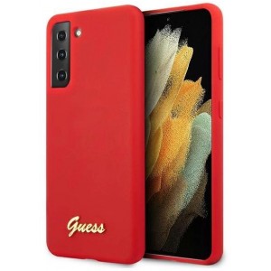 Guess GUHCS21MLSLMGRE S21+ G996 red/red hardcase Silicone Script Metal Logo (universal)