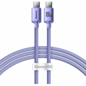 Baseus Crystal Shine Series cable USB cable for fast charging and data transfer USB Type C - USB Type C 100W 1.2m purple (CAJY000605) (universal)