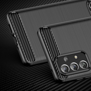 Hurtel Carbon Case Flexible TPU cover for Samsung Galaxy A73 black (universal)