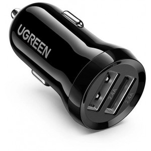 Ugreen car charger 2x USB 24W 4.8 A (2x 2.4 A) black (50875) (universal)