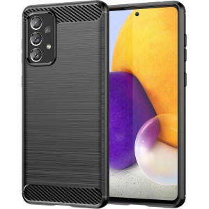 Hurtel Carbon Case Flexible TPU cover for Samsung Galaxy A73 black (universal)