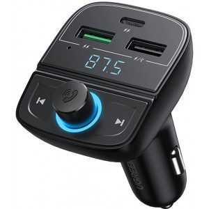 Ugreen FM Transmitter Bluetooth 5.0 MP3 car charger 3x USB TF micro SD 4.8 A black (CD229) (universal)